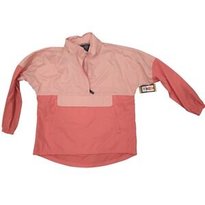 Lauren James Windbreaker Jacket Coral Reef Colorblock Half Zip 13082 Womens M